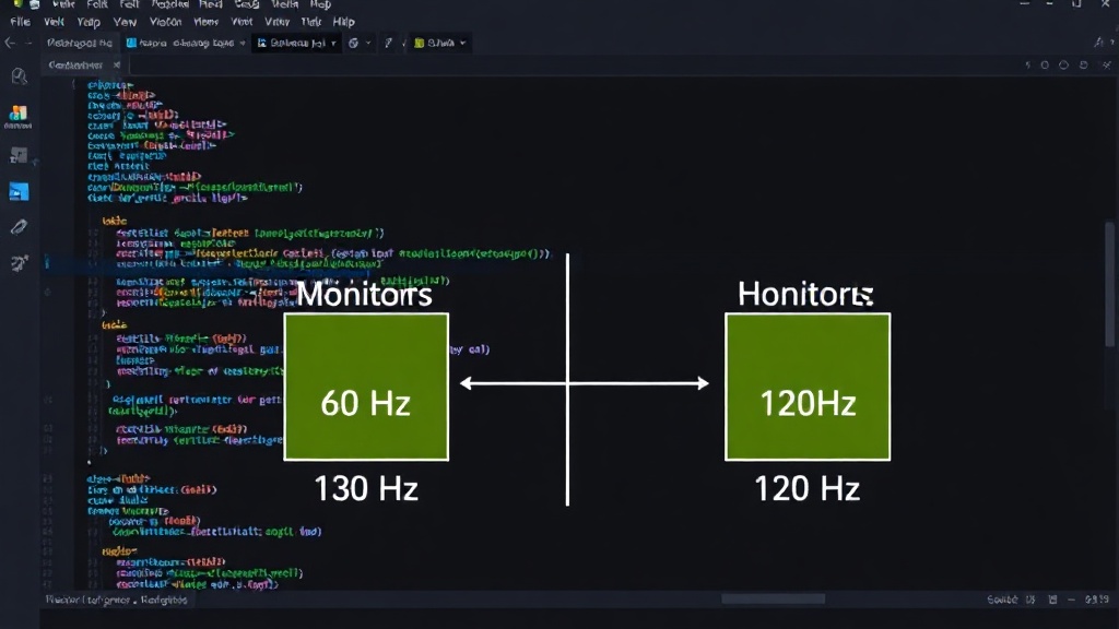 Diagram illustrating the difference in game loop updates between 60Hz and 120Hz monitors.
