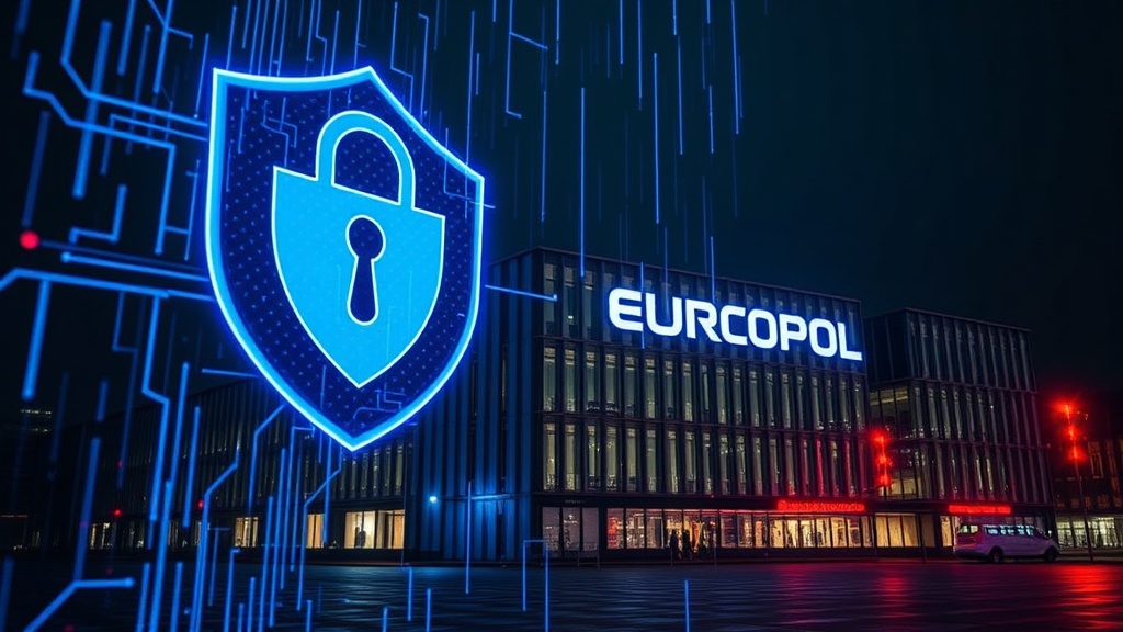 Europol headquarters in The Hague, Netherlands, symbolizing international law enforcement cooperation.