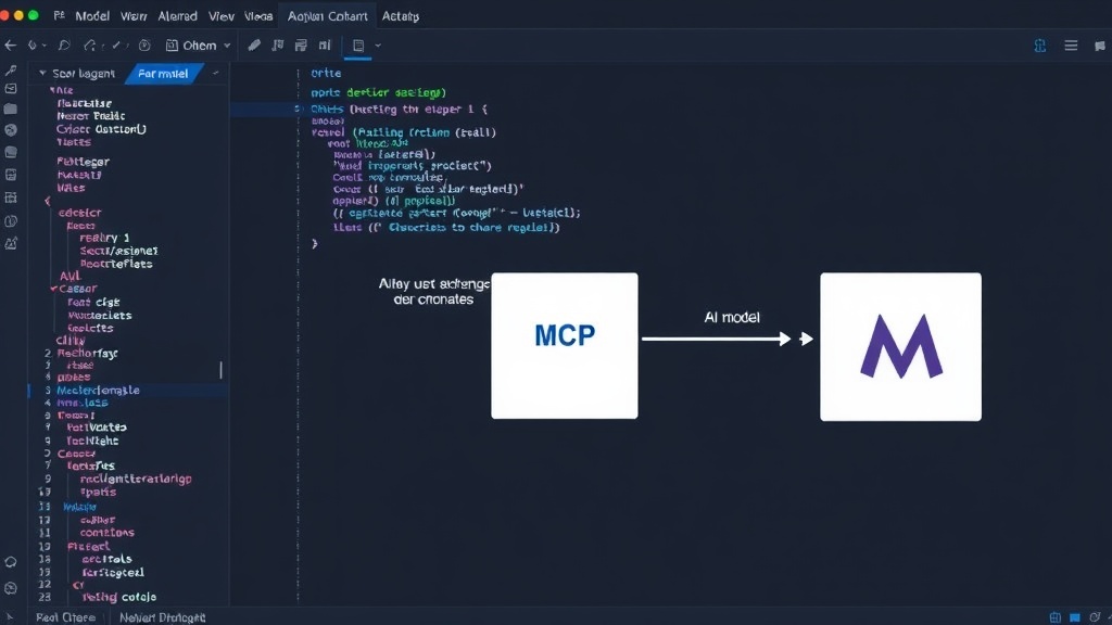 Diagram illustrating the flow of data and actions between an AI model, MCP, and the Hyperliquid exchange.
