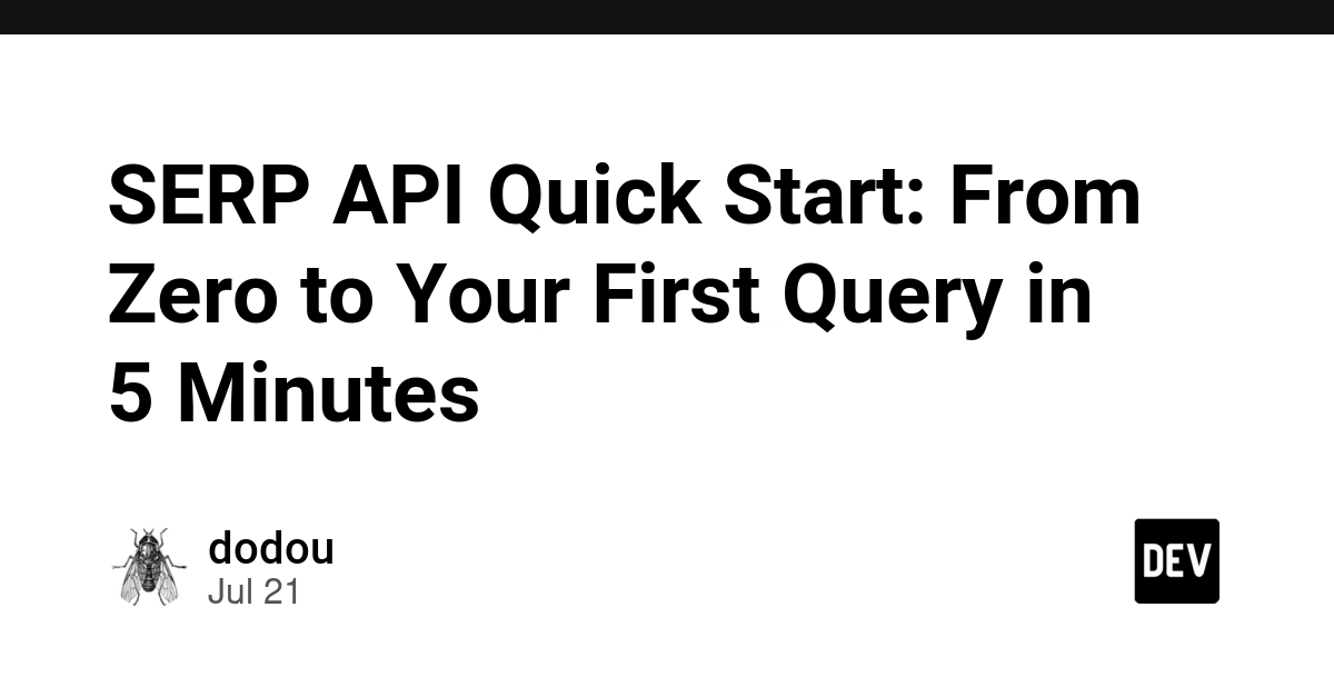 SERP API Quick Start: First Google Search Query in 5 Minutes
