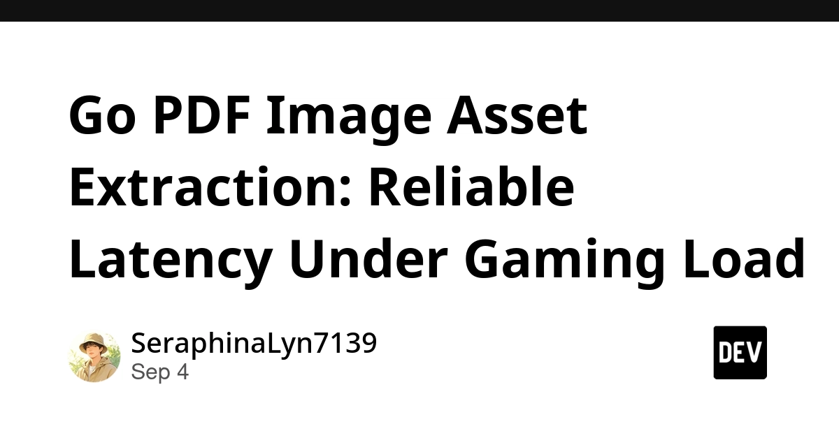 Go PDF Image Extraction: Stable Latency for Gaming Backends