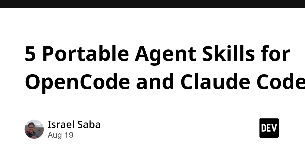 Portable Agent Skills Streamline OpenCode and Claude Code Workflows