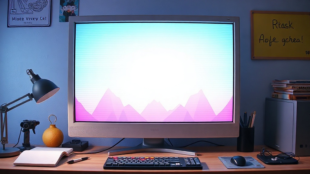 Simulated CRT screen showing scanlines and slight curvature