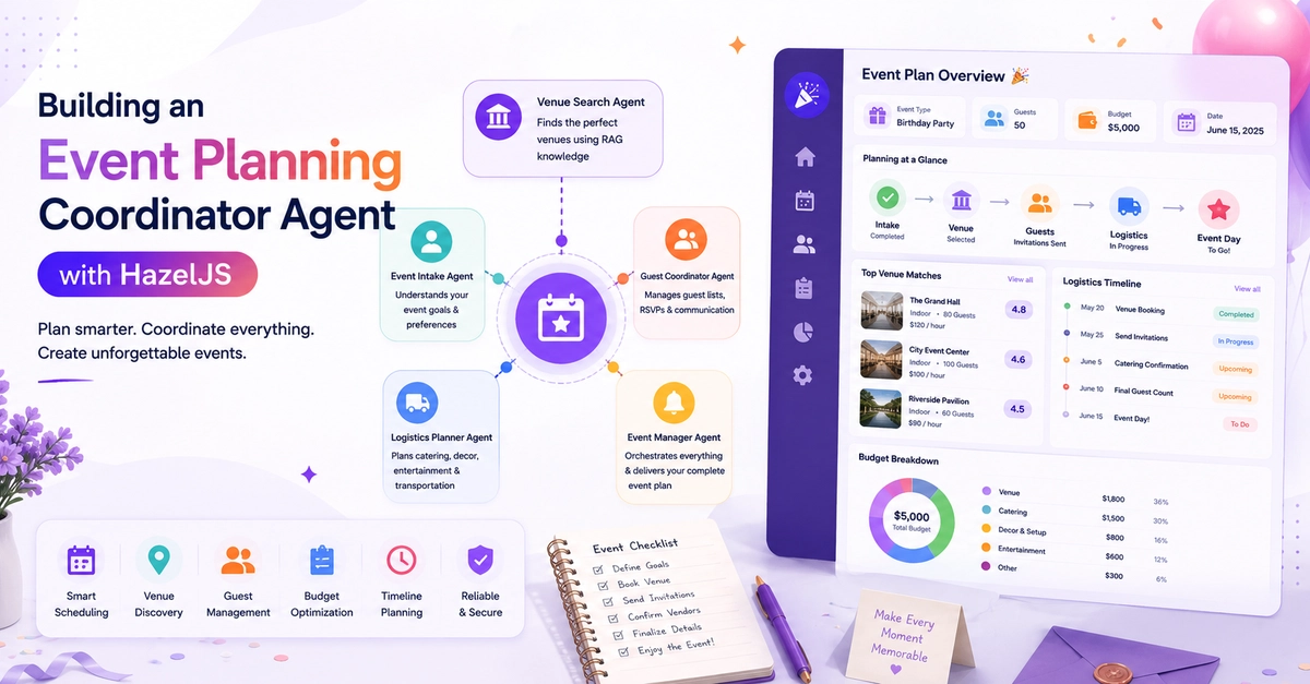 HazelJS Powers New Event Planning Agent for Smarter Coordination