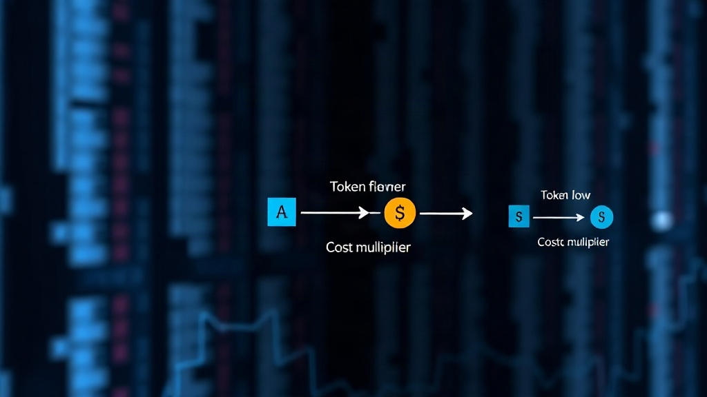 Diagram illustrating token flow and cost multipliers in an AI agent run