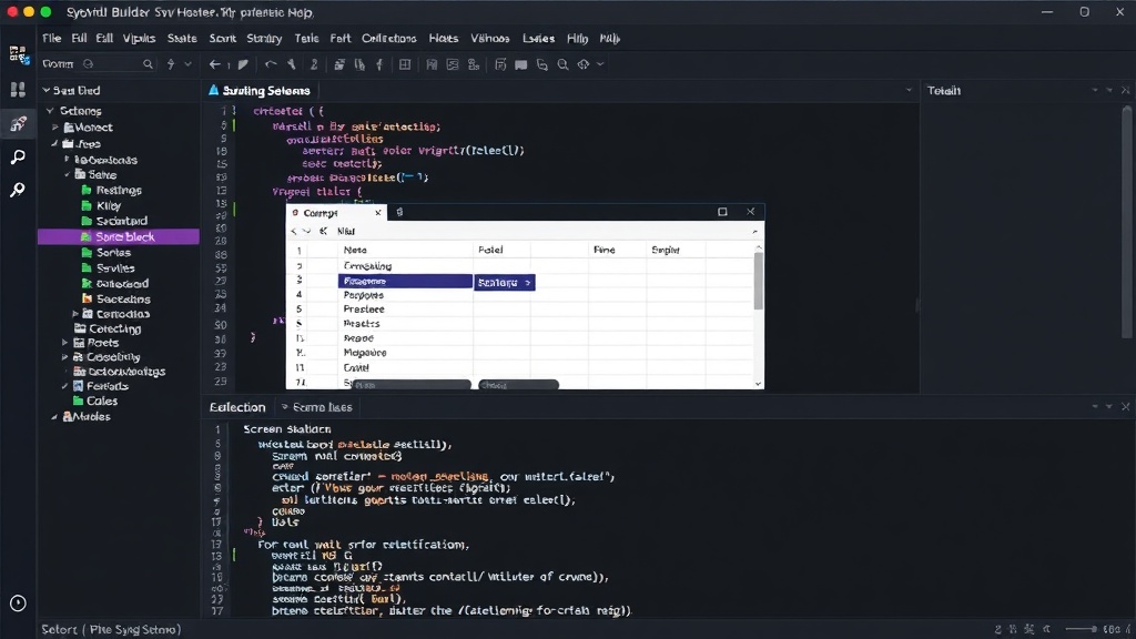 SvGrid Studio interface showing a data schema and screen block selection