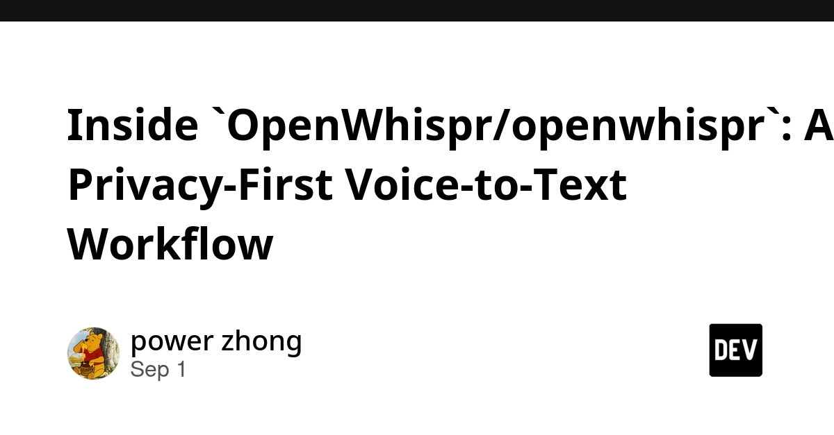 OpenWhispr: Privacy-First Voice-to-Text Workflow Gains GitHub Traction