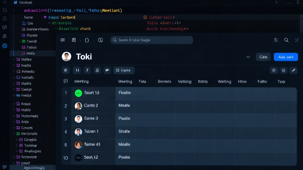 Toki AI dashboard displaying a simplified meeting scheduling interface