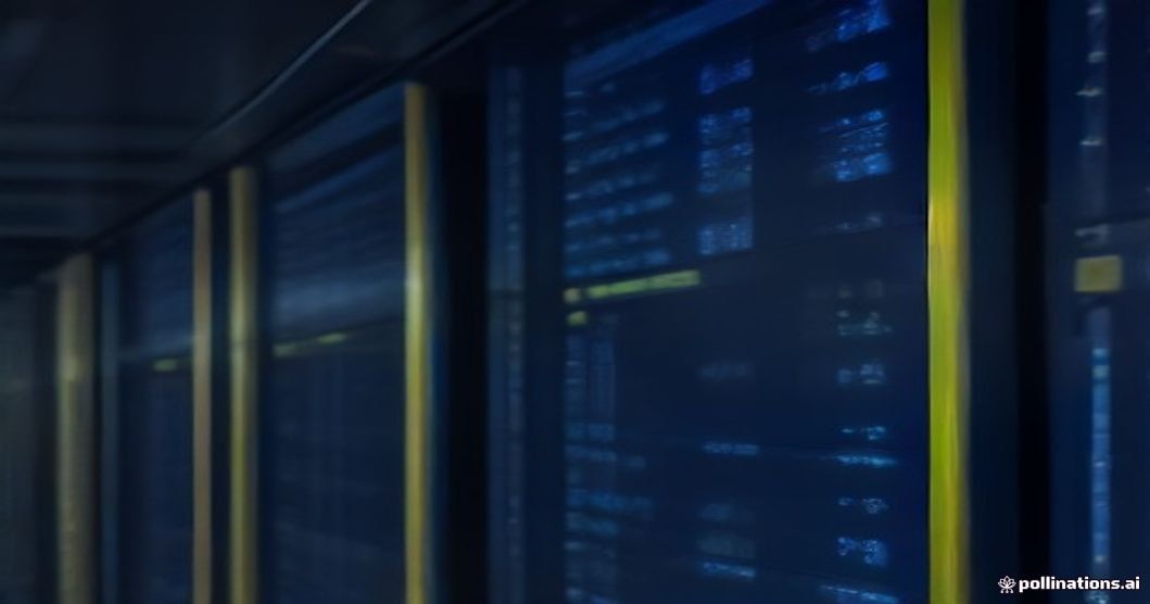 European data center infrastructure with visible EU flags and server racks