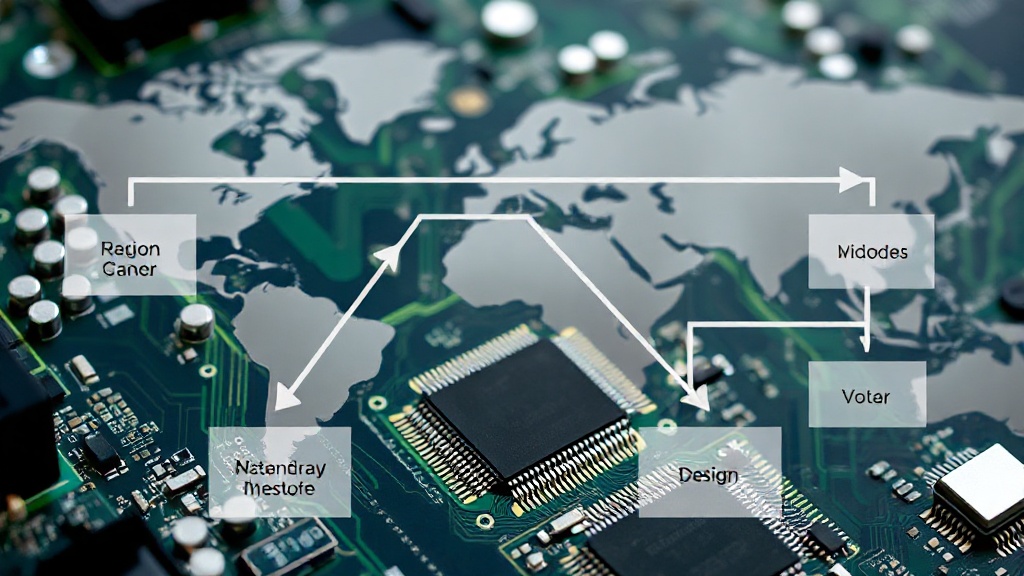 Diagram illustrating Nvidia's complex global semiconductor supply chain, from design to manufacturing and distribution.