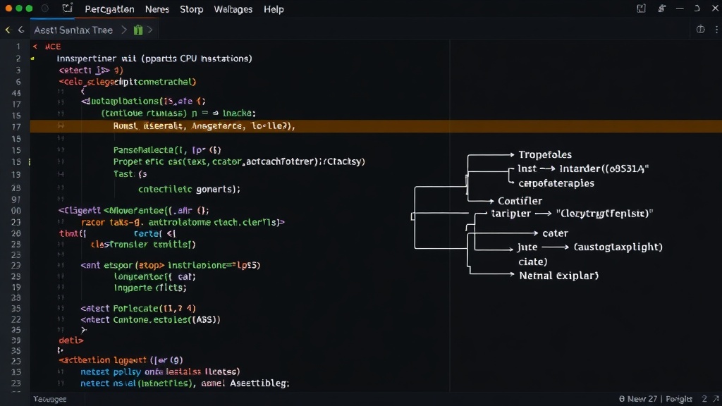 Abstract Syntax Tree (AST) representing a simple code snippet