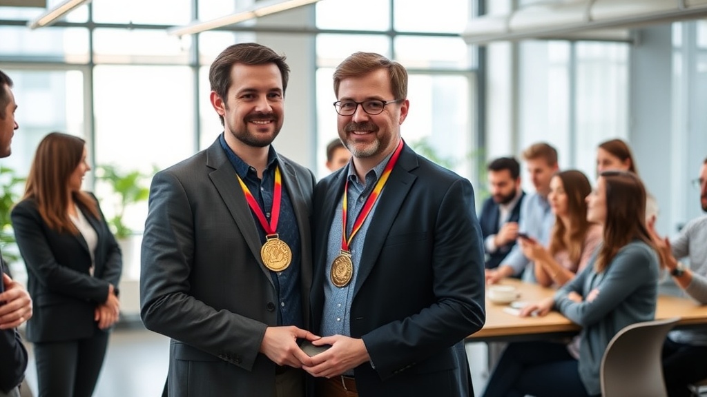 Jacob Tsimerman accepting the Fields Medal award during the ceremony.