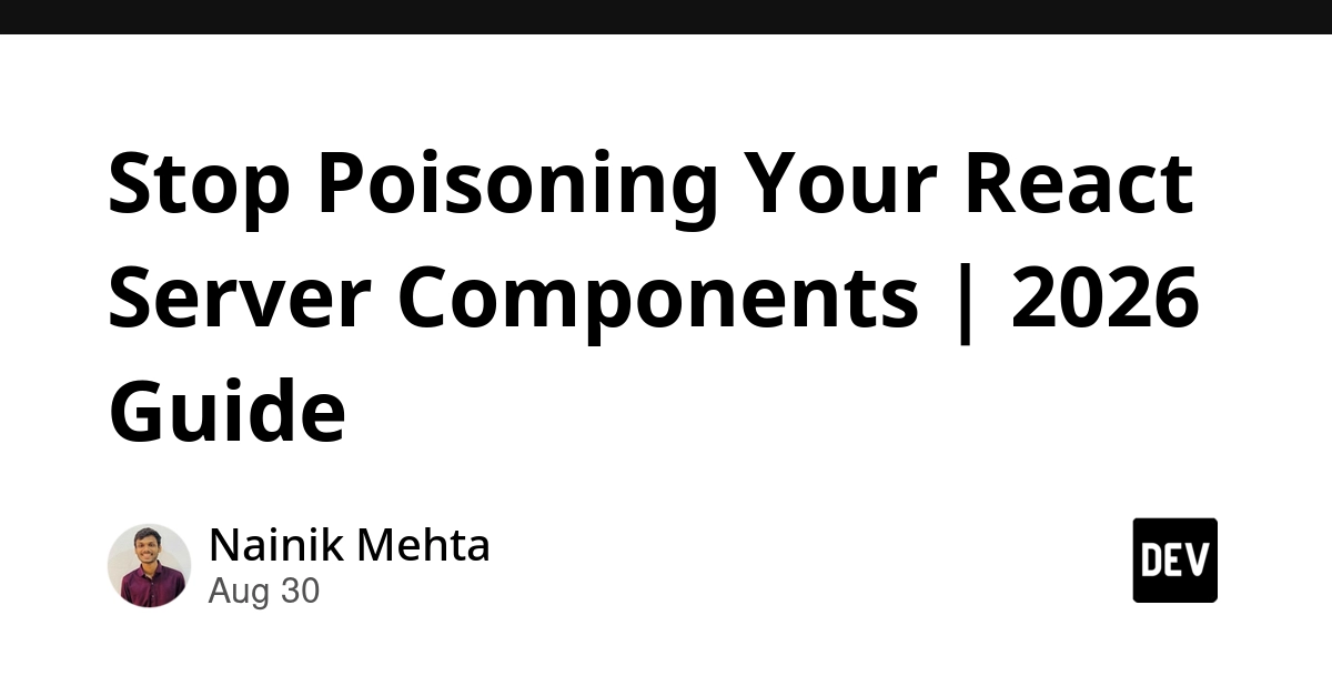 React Server Component Poisoning: A 2026 Threat to Next.js