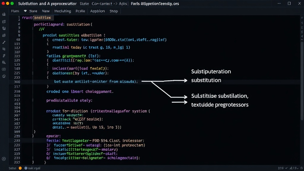 Diagram illustrating the text-based substitution and inclusion performed by the C preprocessor.