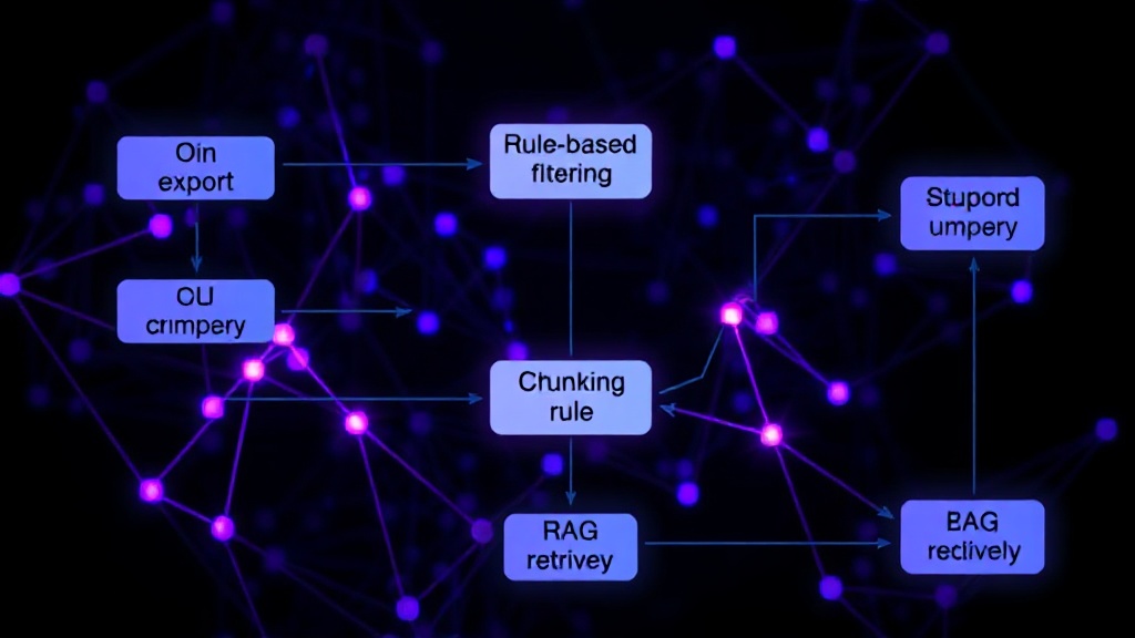 Diagram illustrating the 'stupid' LLM memory experiment workflow: conversation export, rule-based filtering, chunking, and RAG retrieval.