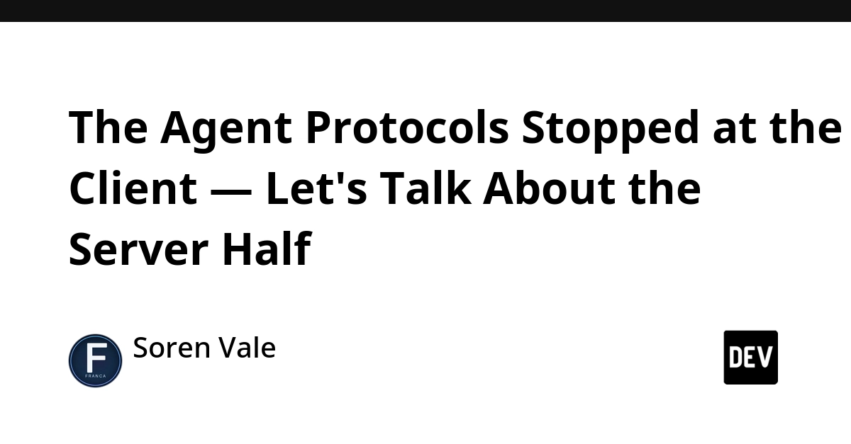 Agent Protocols Are Half-Finished: Server-Side Orchestration Gap Exposed