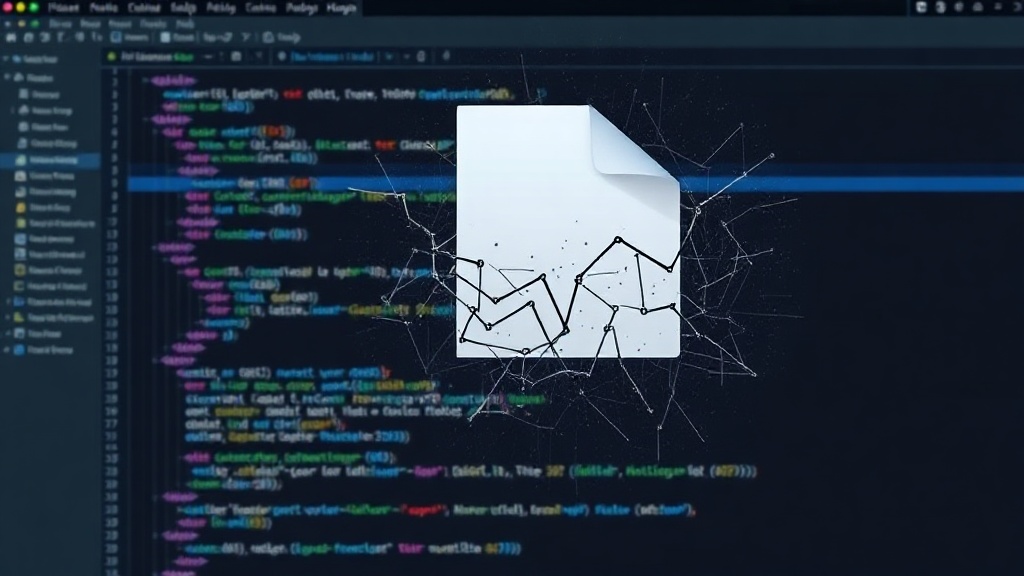 Conceptual illustration of a digital file directory being erased by an AI