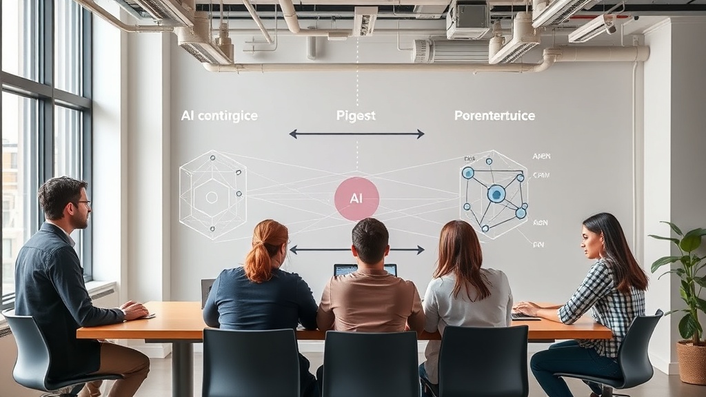 Diagram illustrating the concept of an open, decentralized AI network versus proprietary AI models.
