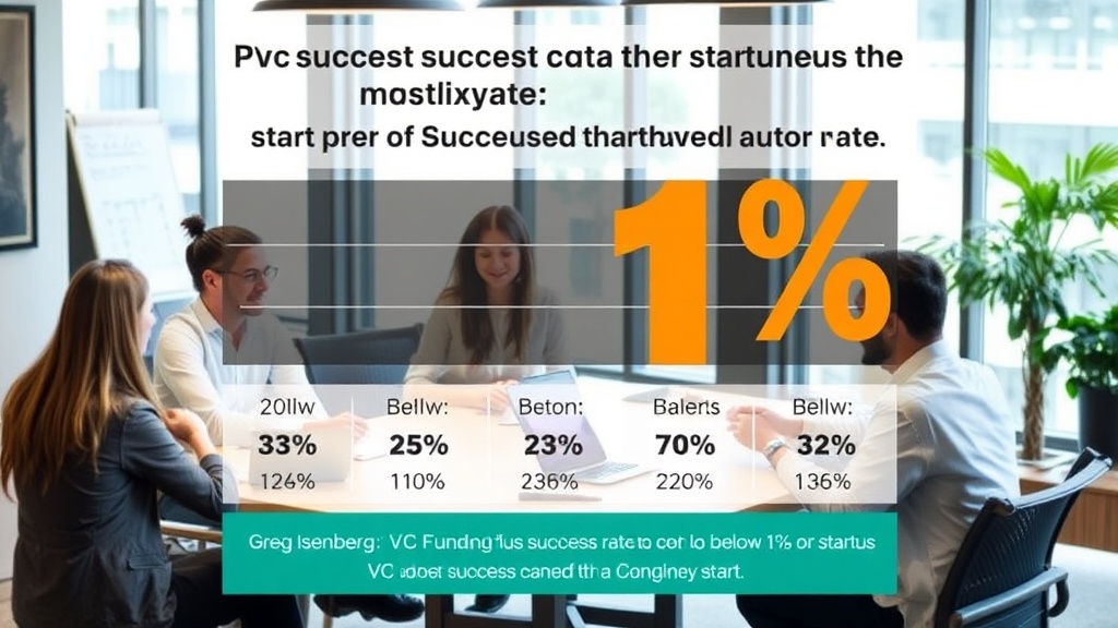 Infographic illustrating the low success rate of VC-backed startups compared to all startups