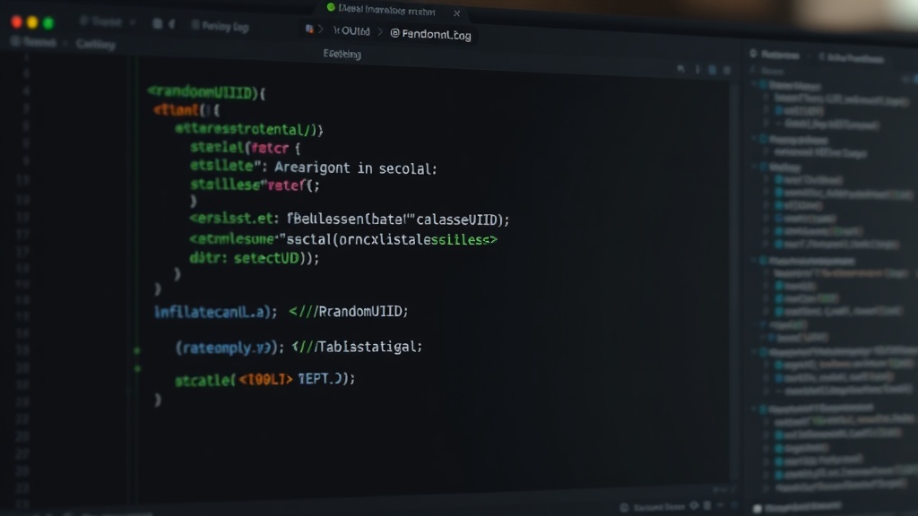 Example of Node.js code using crypto.randomUUID() to generate a UUID