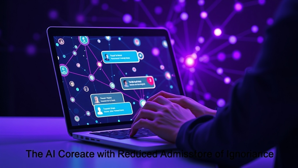 A person interacting with a chatbot interface on a laptop screen