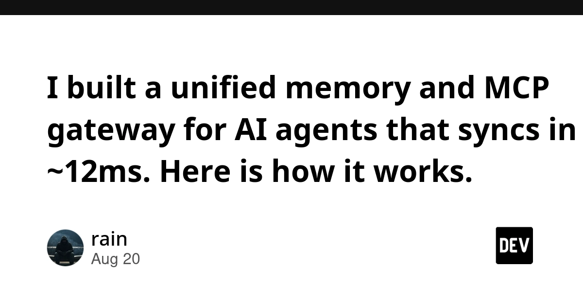 AI Agent Gateway Memorify Achieves ~12ms Sync Speed