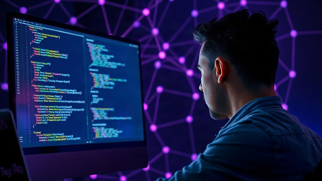 Developer looking frustrated at a computer screen with code