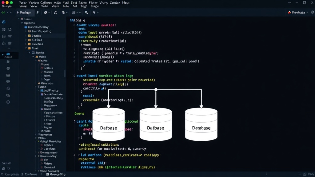 Diagram showing load balancing and database replication for a scalable web service