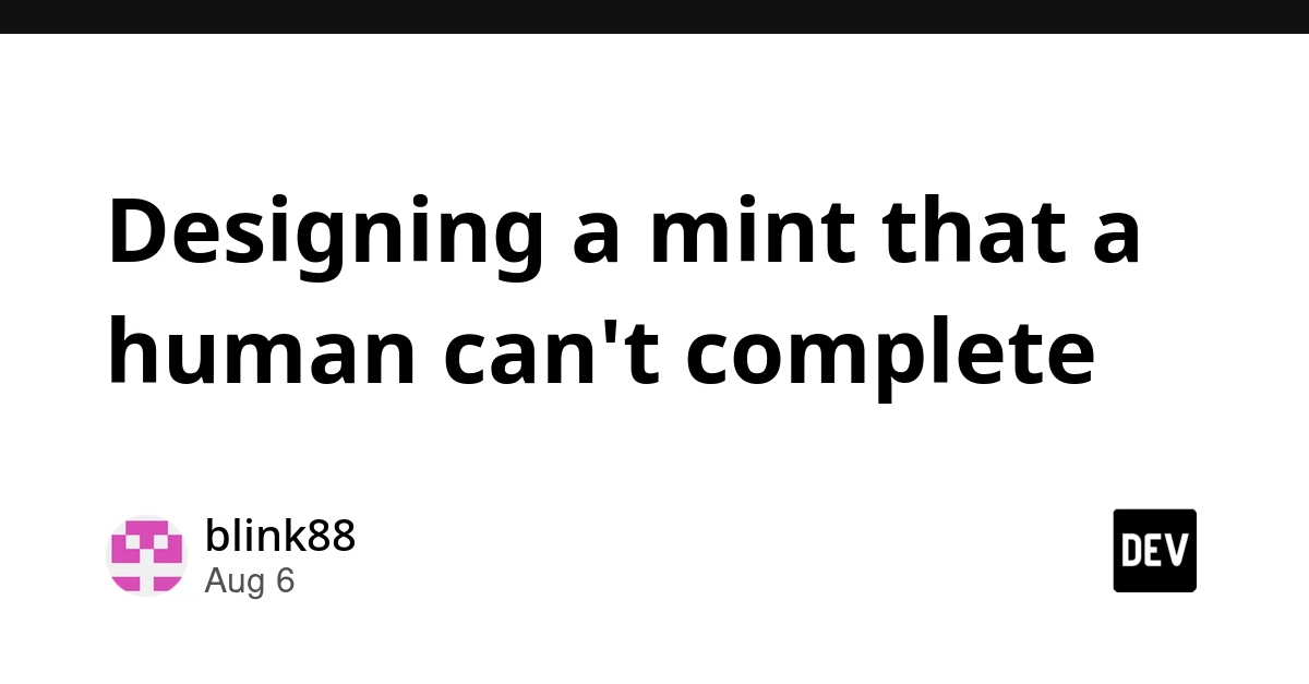 BLINK NFT Mint: Code-Only Design Challenges Human Interaction