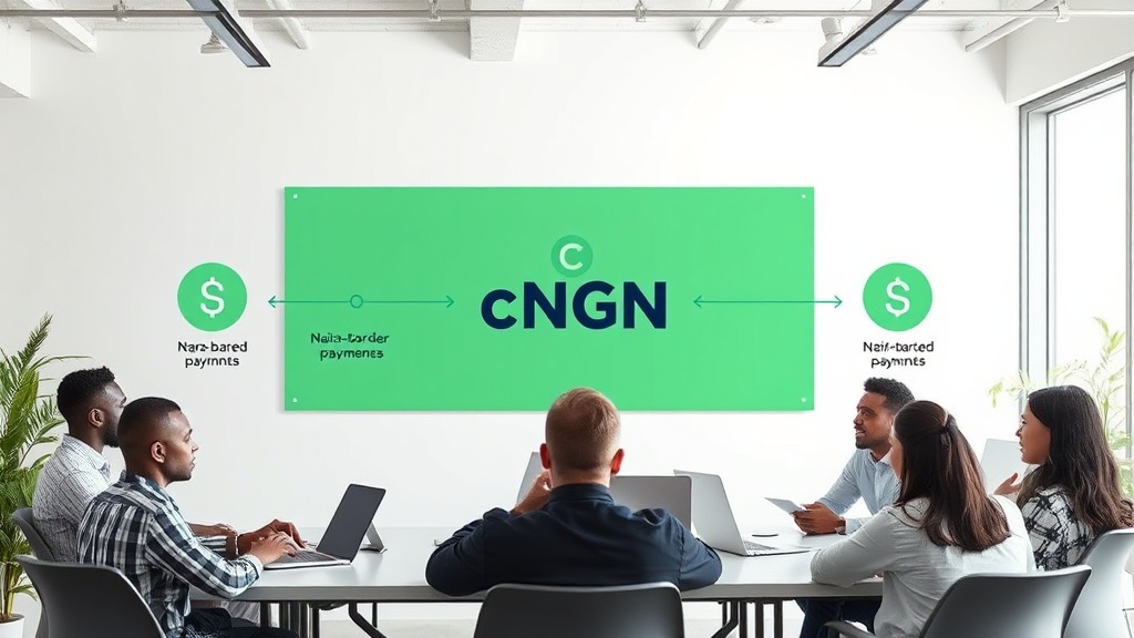 Diagram illustrating the flow of cNGN stablecoin for cross-border payments into Nigeria.