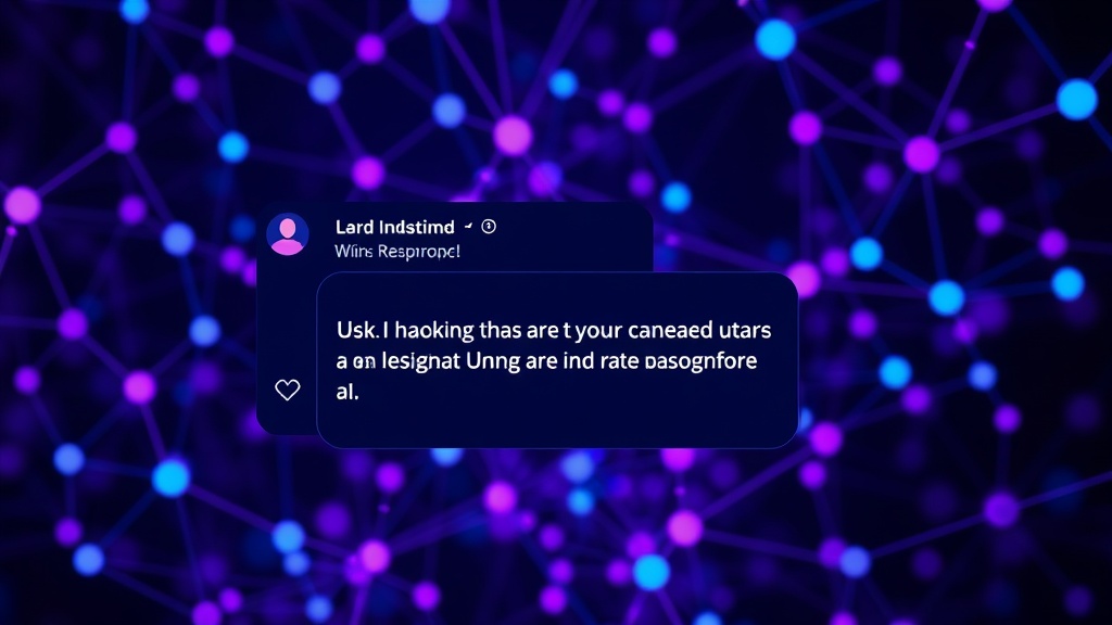 A screenshot of an AI chatbot interface showing a user prompt and a generated response with instructional text.