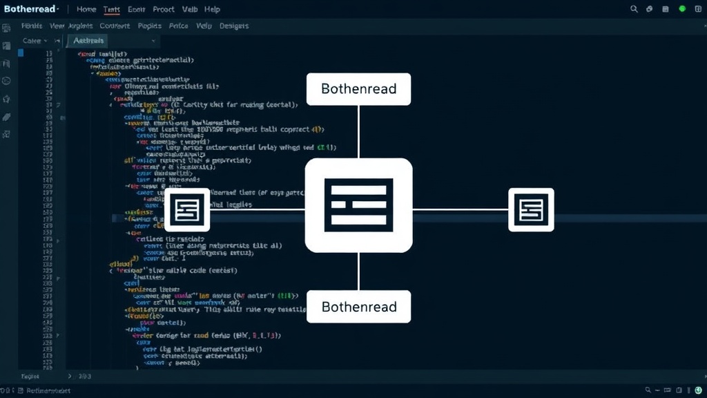 Diagram illustrating Bothread mediating between multiple AI coding agents and a shared codebase.