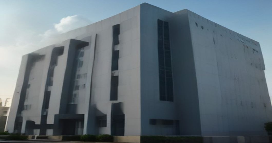 Nigerian Ministry of Communications building facade, symbolizing government digital policy initiatives.