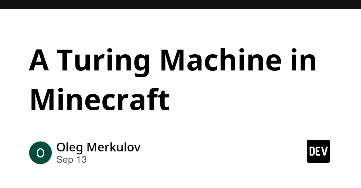 Minecraft Player Recreates Fundamental Turing Machine
