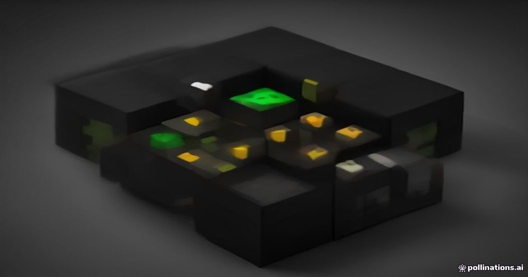 A visual representation of the modular tape segments in Minecraft, showing block arrangements for symbol storage.