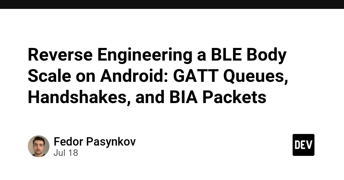 Android Dev Reverses BLE Body Scale Protocol