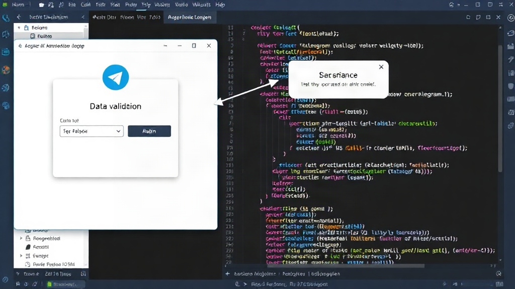 Diagram showing the flow of Telegram login widget data validation