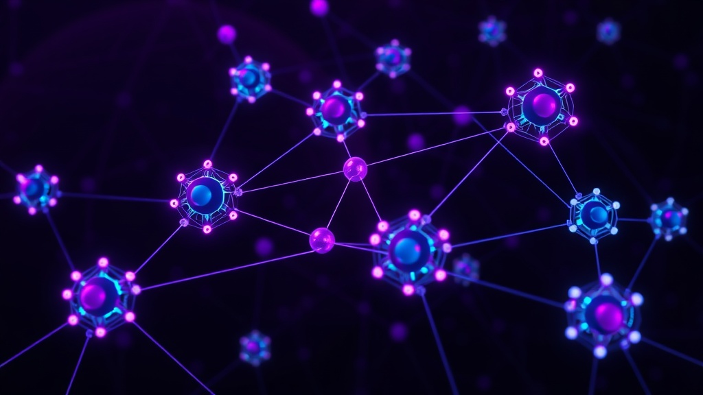 Diagram illustrating multiple specialized AI agents coordinating on a complex task
