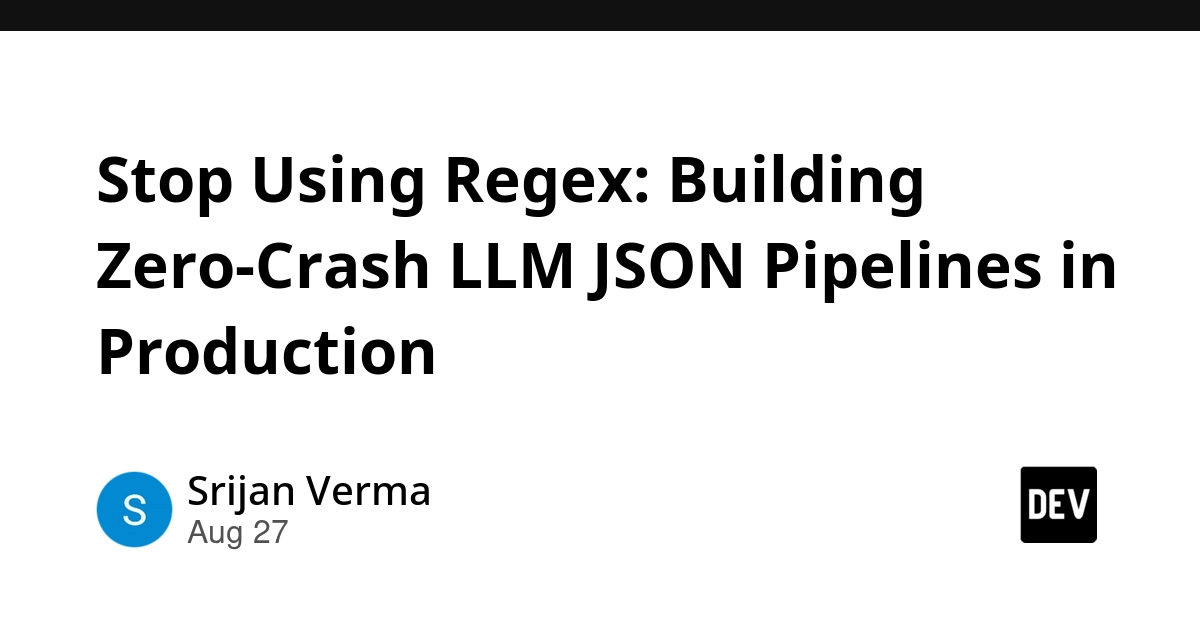 Ditch Regex: Robust LLM JSON Pipelines via Schema Validation