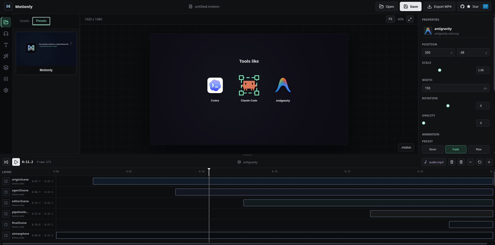 Motionly Launches AI-Native Editor for Motion Graphics
