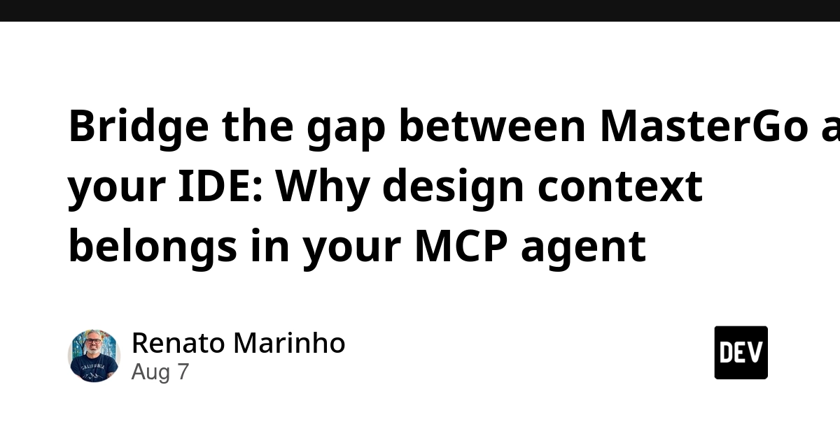 MasterGo's MCP Agent Integrates Design Context Directly into IDEs