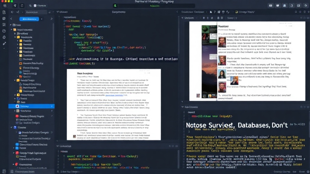 Notion export preview showing well-structured text pages and code blocks