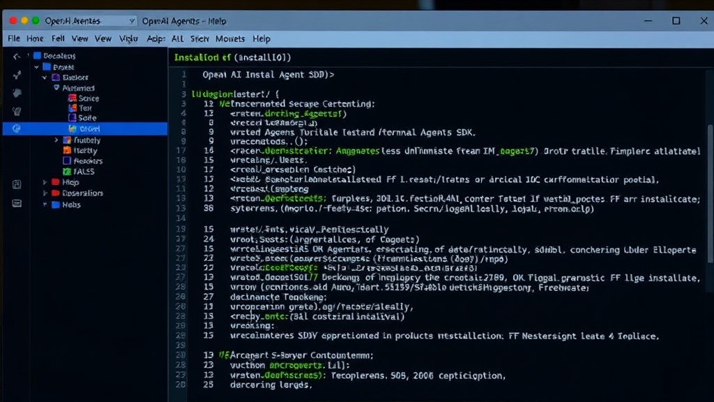 Terminal output showing installation of the OpenAI Agents SDK