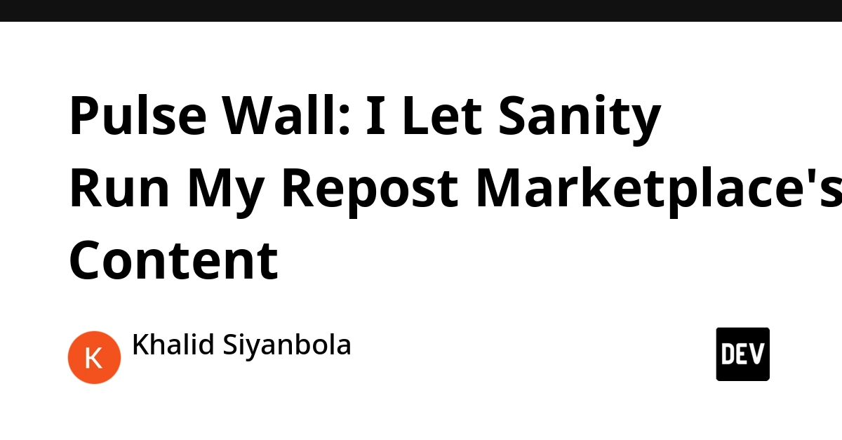 Pulse Wall: Sanity CMS Powers Repost Marketplace Content