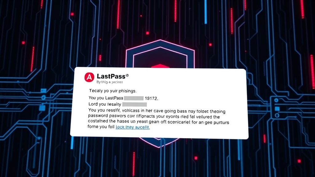 Example of a phishing email impersonating a password manager's security alert