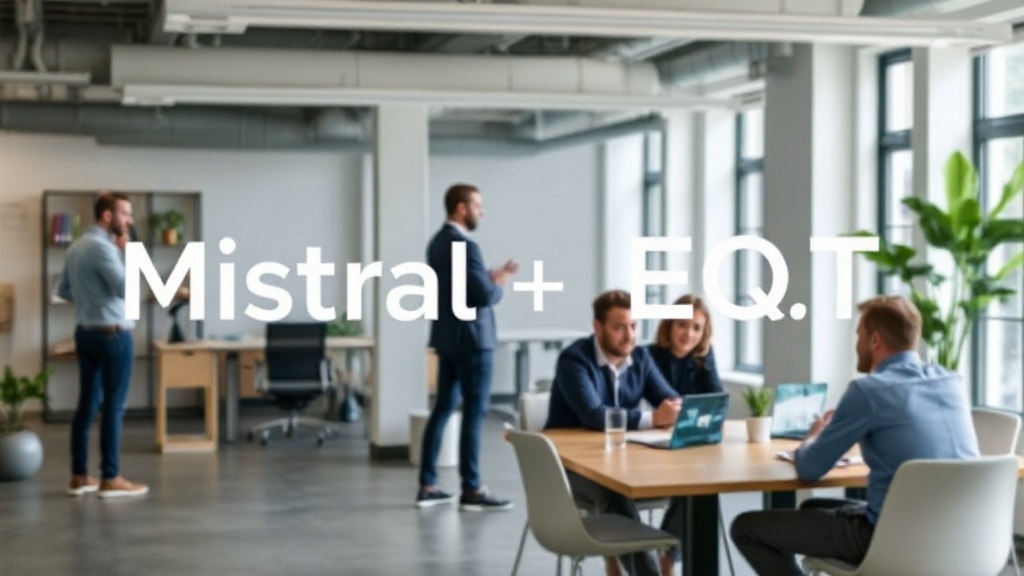 Mistral AI logo alongside EQT's Scaleup Europe Fund branding