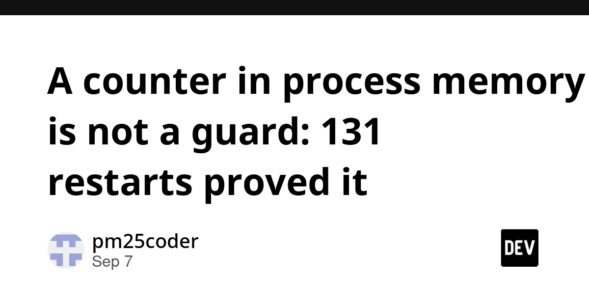 Process memory counter failure: 131 restarts meant 0 escalations