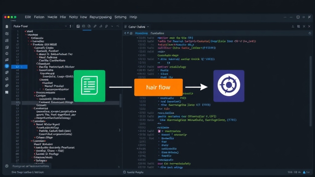 n8n workflow diagram showing data flow from Notion to Gemini and back