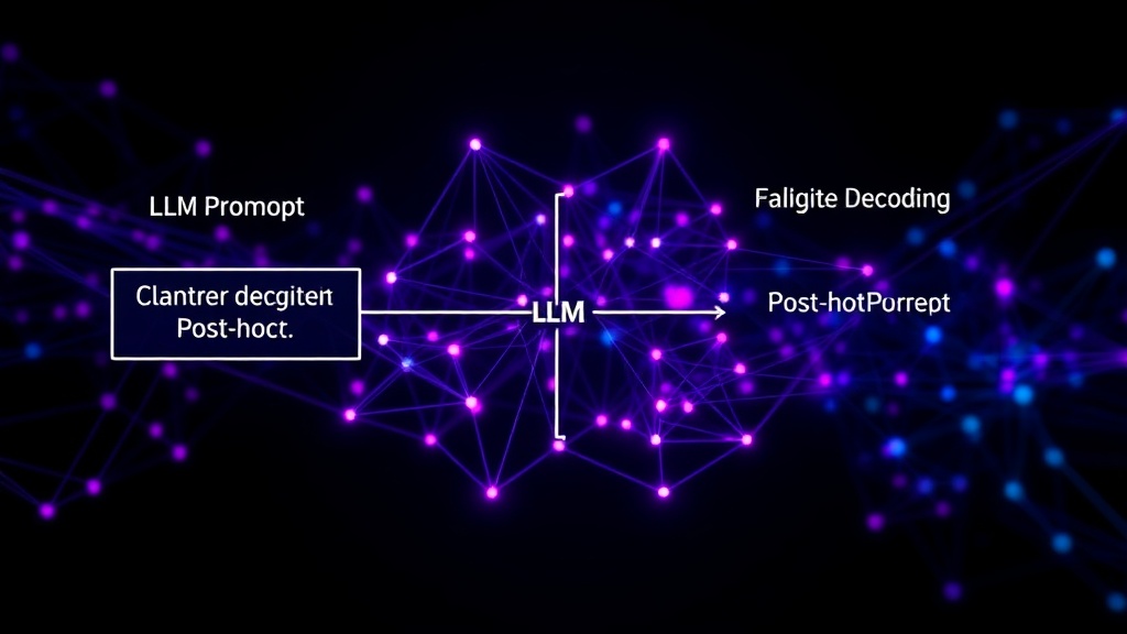 Diagram illustrating the flow from LLM prompt to constrained output versus unconstrained output.