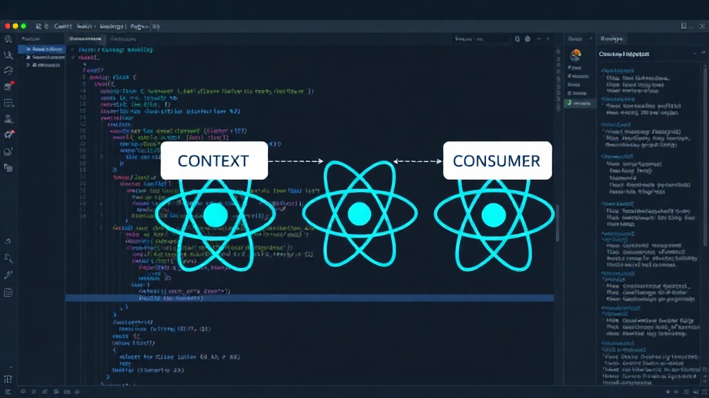 Diagram illustrating React's context provider and consumer relationship